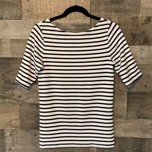 Gap The Modern Tee Navy and White Striped Top